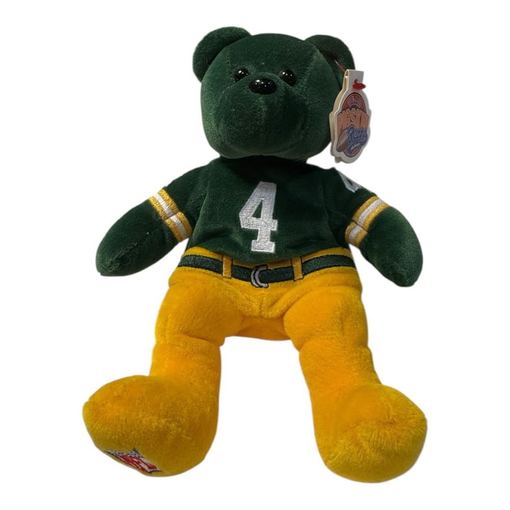 1999 Team Beans Brett Favre #4 Green Bay Packers Pigskin Beans Plush